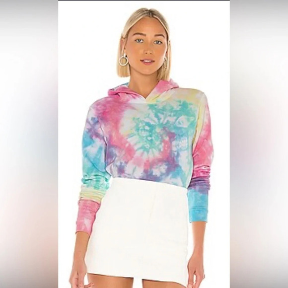 Dannijo Hailey Hoodie in Multi Tie Dye - Picture 1 of 5